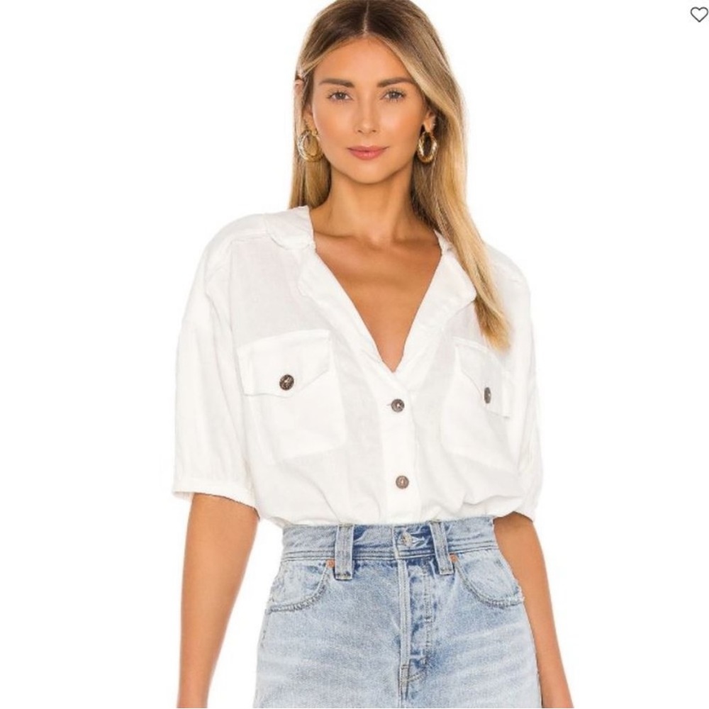 New With tag-Free People So-Fari Bodysuit Ivory